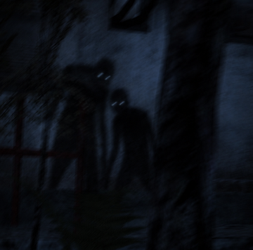 dark ghostly figures lurking in the dark