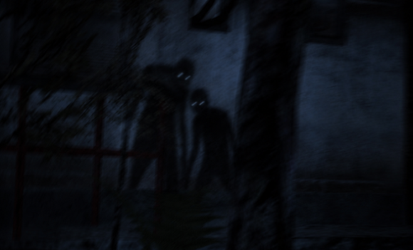 dark ghostly figures lurking in the dark