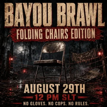 bafkreihcluzq5fknfpon4m66tpsi75htxh2y5r2z6ae7bfhxn3qmvpmdyq Bayou Brawls: Folding chairs edition