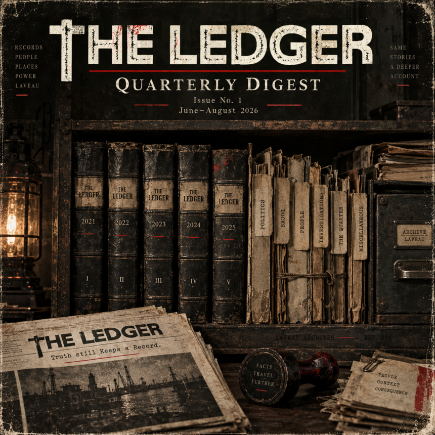 The Ledger  Quarterly Digest – Issue No. 1 – June–August 2026.
